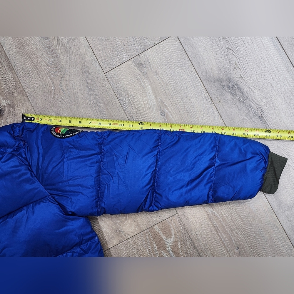 Polo Ralph Lauren Hooded Down Jacket Sportsmen 750 Fill Blue/Camo Sherpa Hood - Picture 10 of 12